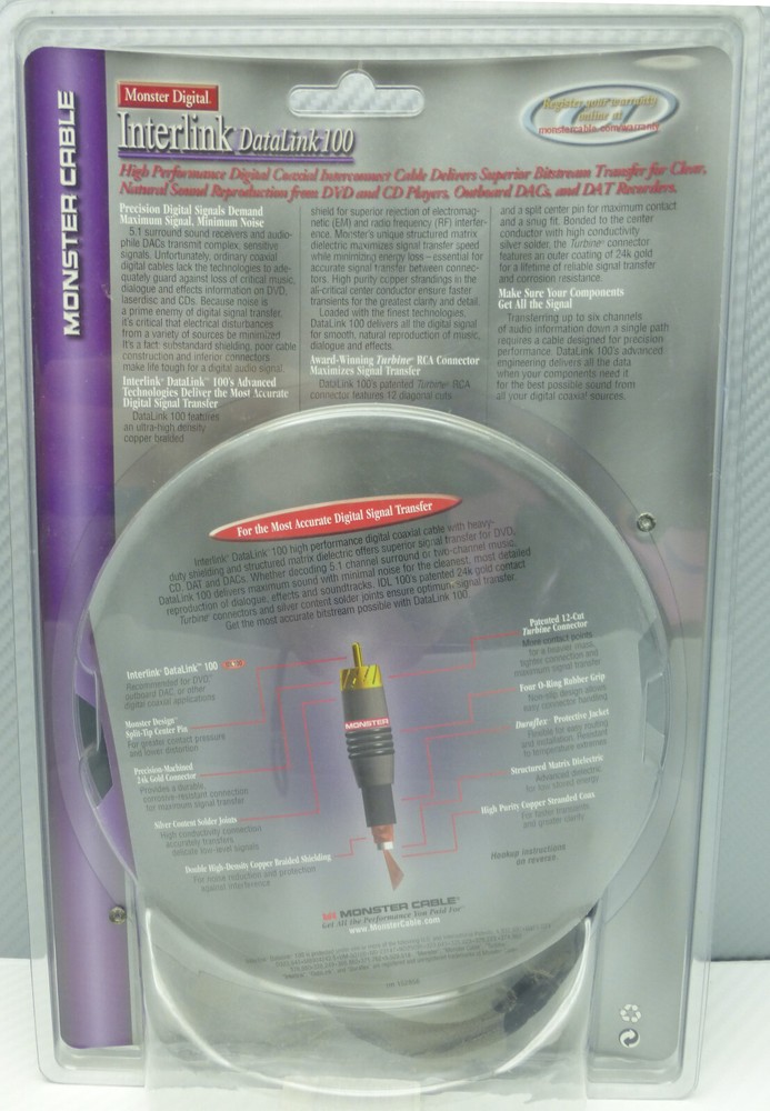 Monster Cable DataLink 100 Digital coaxial cable 4 meter