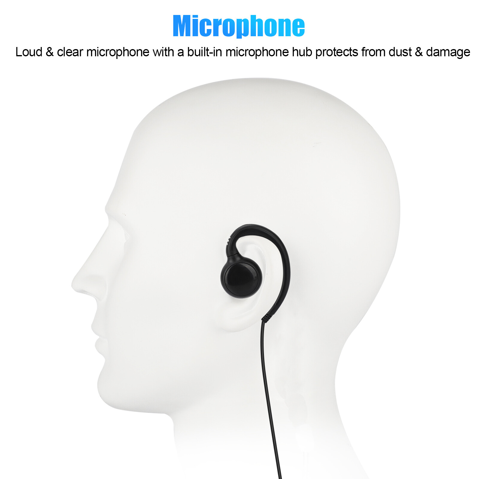 PTT Mic Swivel Earpiece for Motorola Radio Walkie Talkies CLS1410 CP200 CLS1110