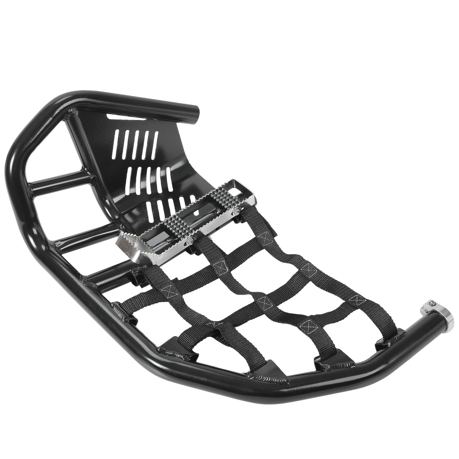 For Honda TRX 450R Sportrax 450 Nerf Bars Pro Peg Heel Guard Aluminum Black Pair