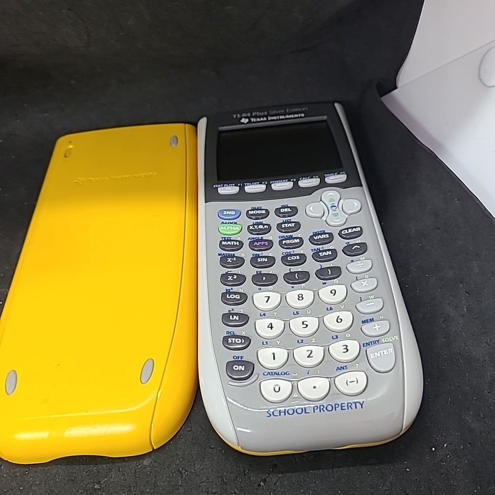 TI-84 Plus Silver Edition Graphing Calculator-With Covers -Tested & Working #105