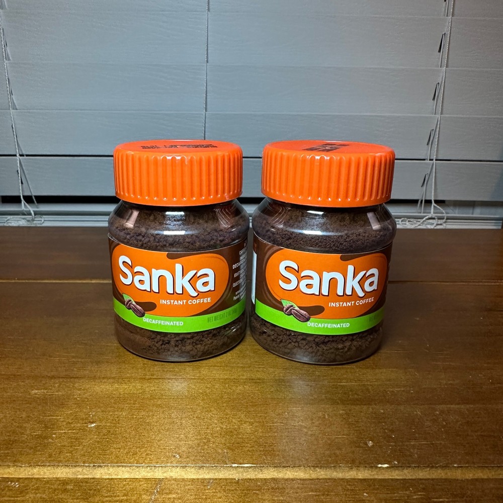 2 Jars Sanka Decaf Instant Decaffeinated Coffee 2 Oz Each