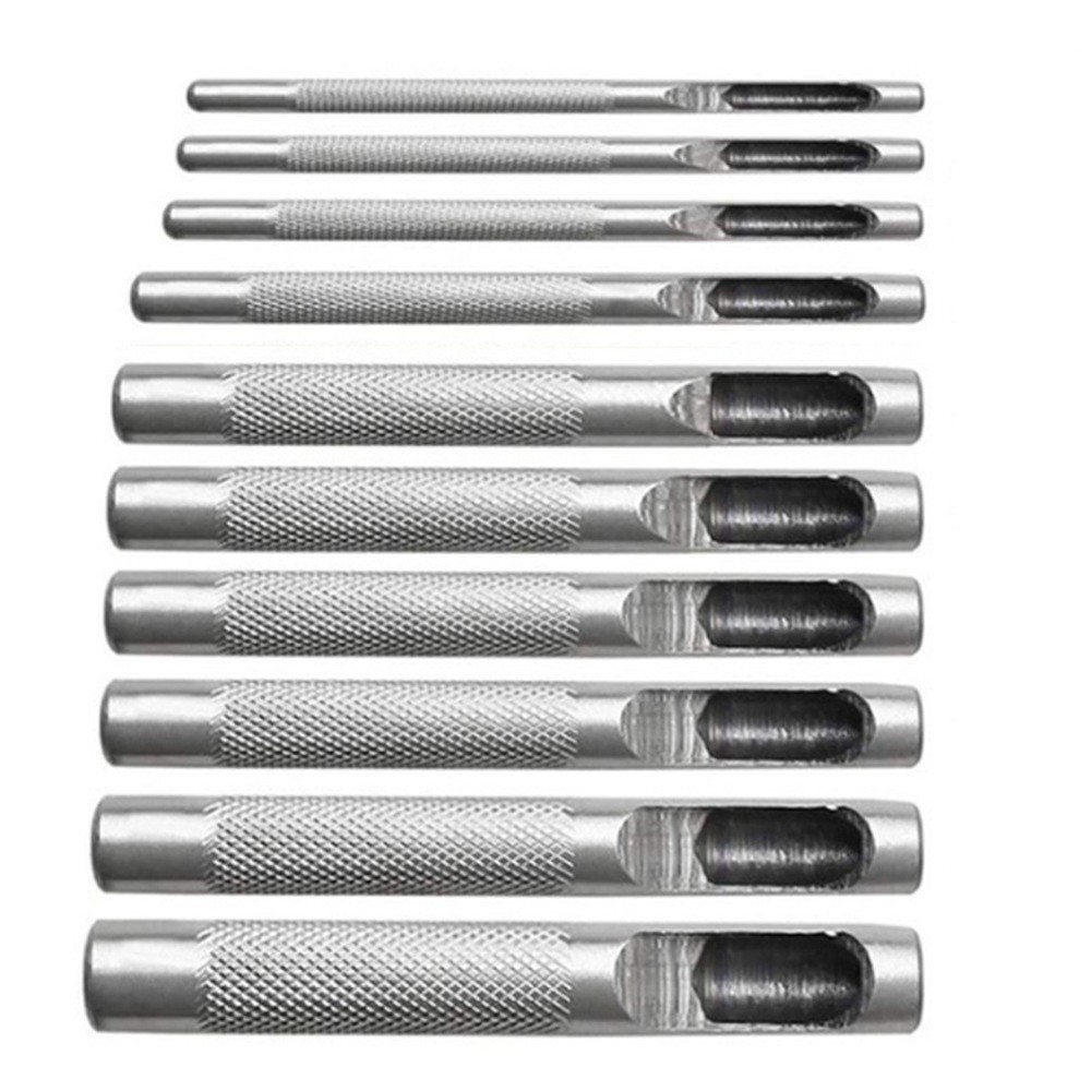 Premium Leather Punching Tools Set 10pcs for Precise Hole Drilling 110mm