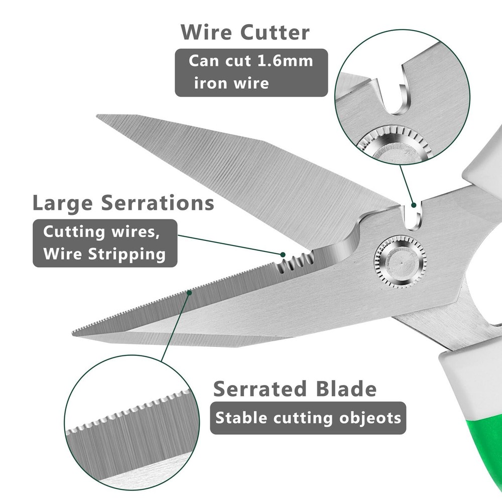 Utility Scissors Heavy Duty sharp Scissors All Purpose heavy duty Easy Cuttin...