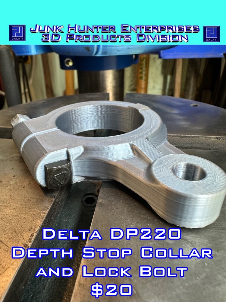 3D Printed Replacement Delta Rockwell DP220 14” Drill Press Depth Stop Collar