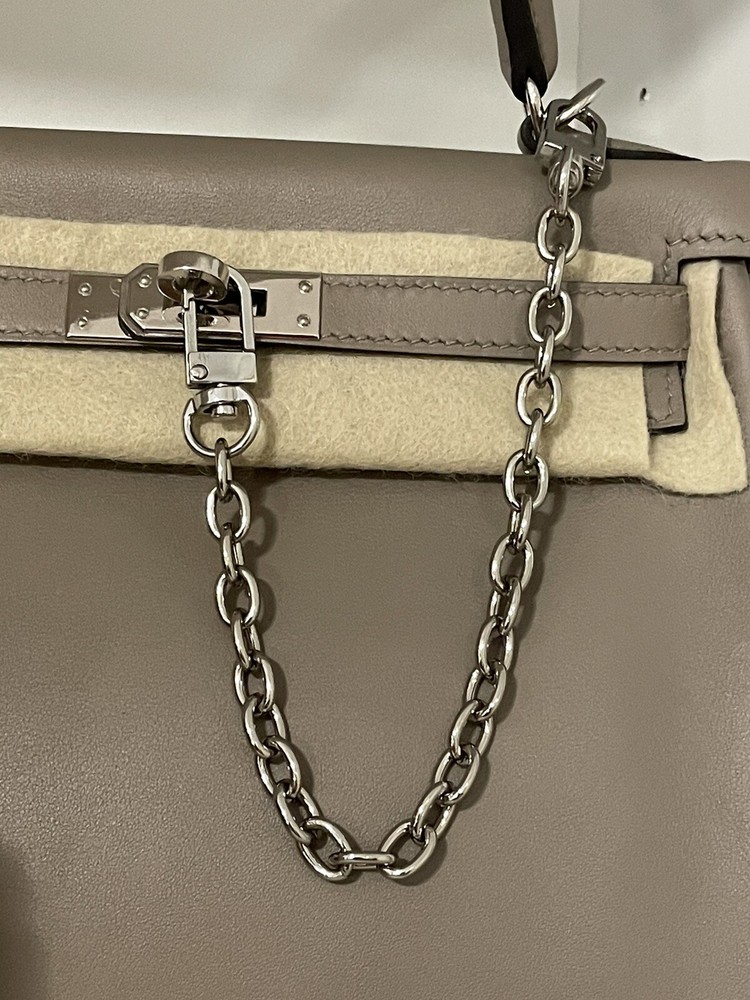 Silver Chain Strap Bag Extender 25cm Extend Zipper Top Handle