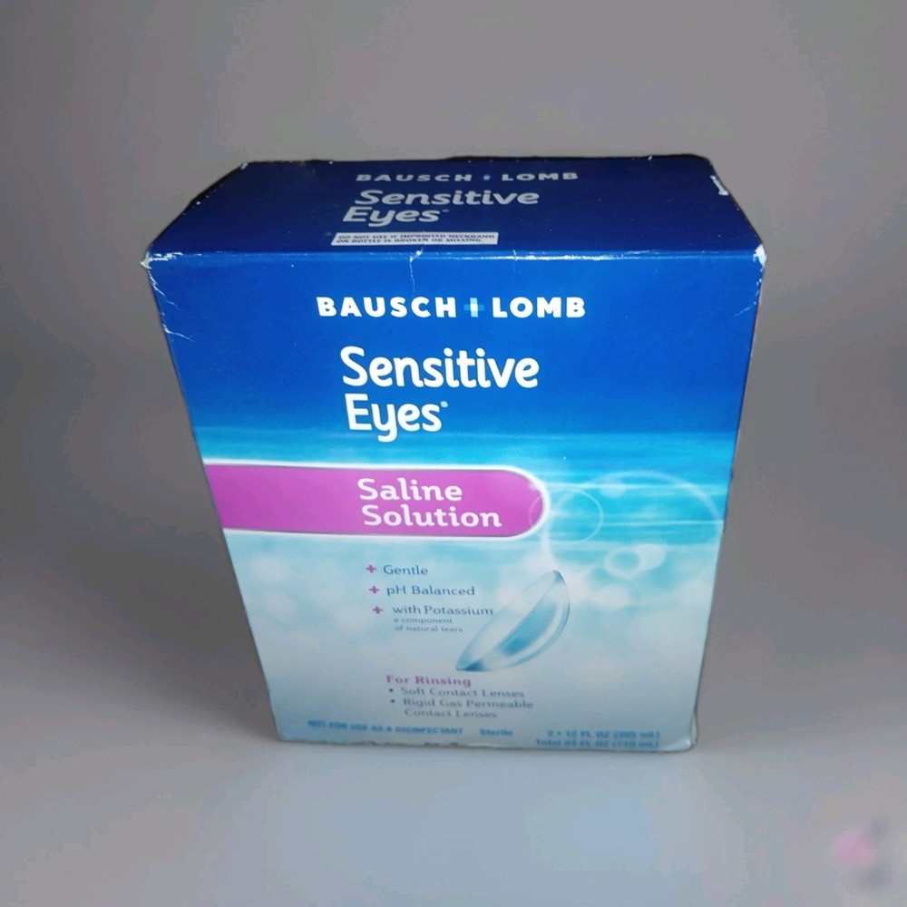Bausch & Lomb Sensitive Eyes Saline Solution, Gentle 12 fl oz x 2