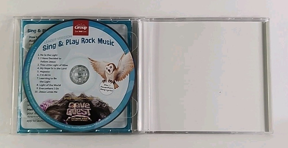 Cave Quest Sing & Play Rock Music Leader Version 2 Disc PC MAC CD 4437