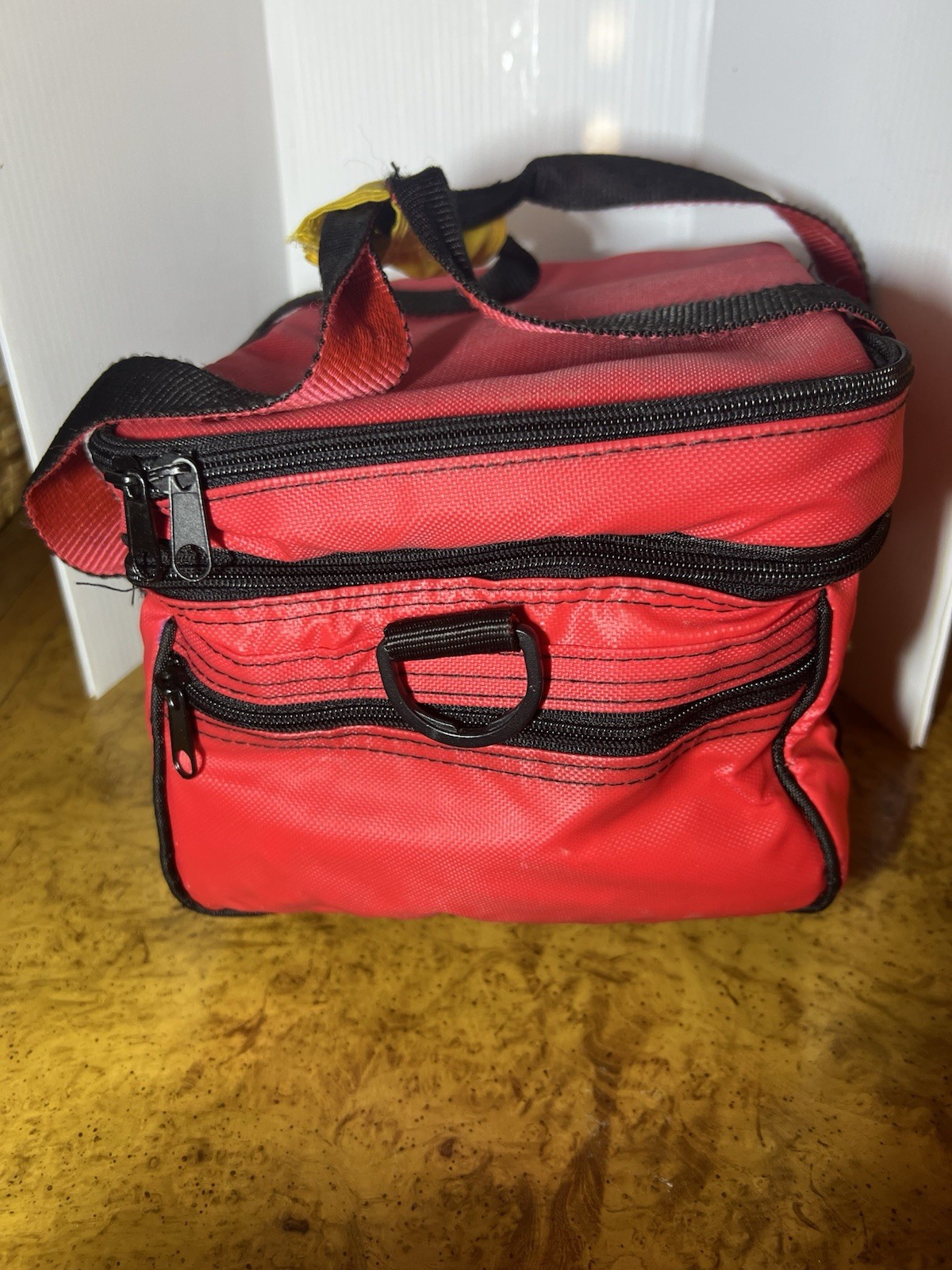 Vintage 1990s Marlboro Soft Sided Insulated Travel Cooler Lunch Bag Red Black