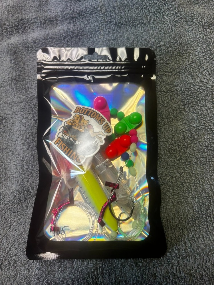 Effective Catfish Rigs 2 pack: 4” with 6/0 Hook with Adjustable Line Stops.