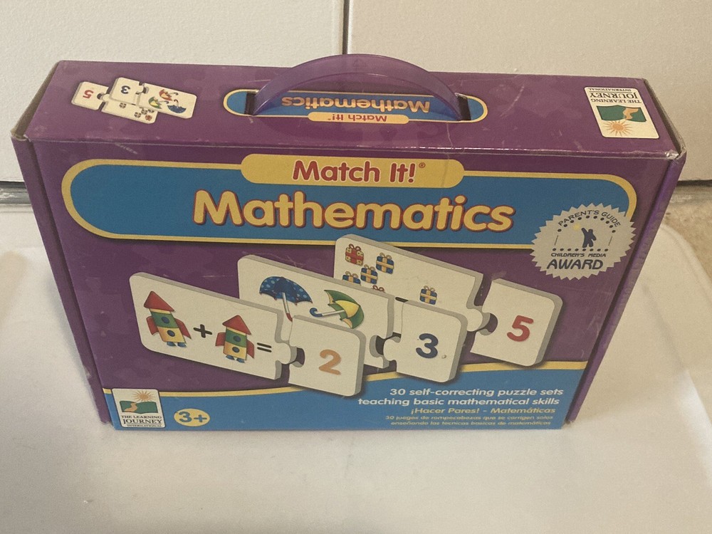 Match It! Mathematics Puzzle Game Set - 30 Self-Correcting Puzzle Set - Complete