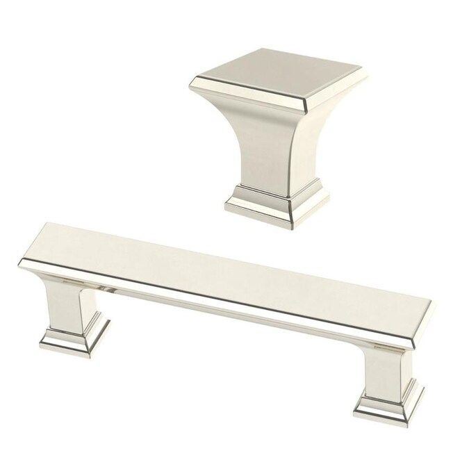 1" Refined Square Knob Polished Nickel