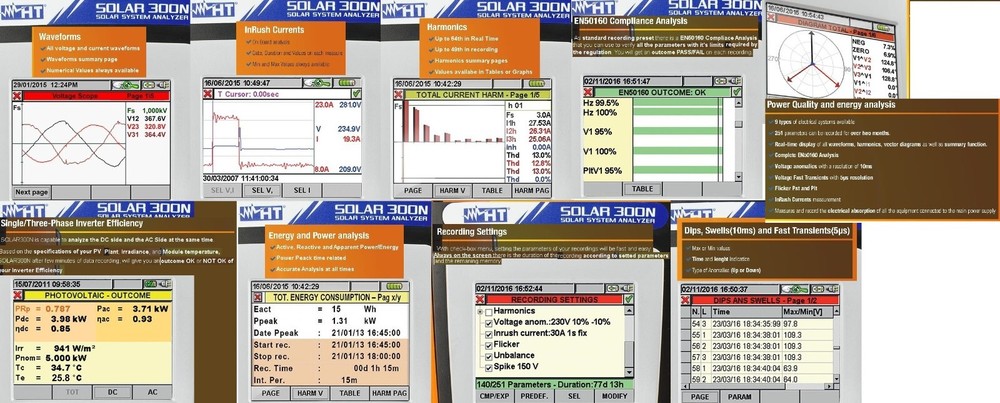 HT Instruments SOLAR300N Power Quality Analyzer for testing photovoltaic systems