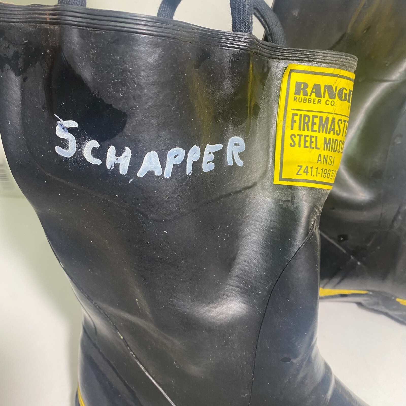 Ranger Rubber Co Firemaster Steel Midsole Boots Size 10 12" High USA