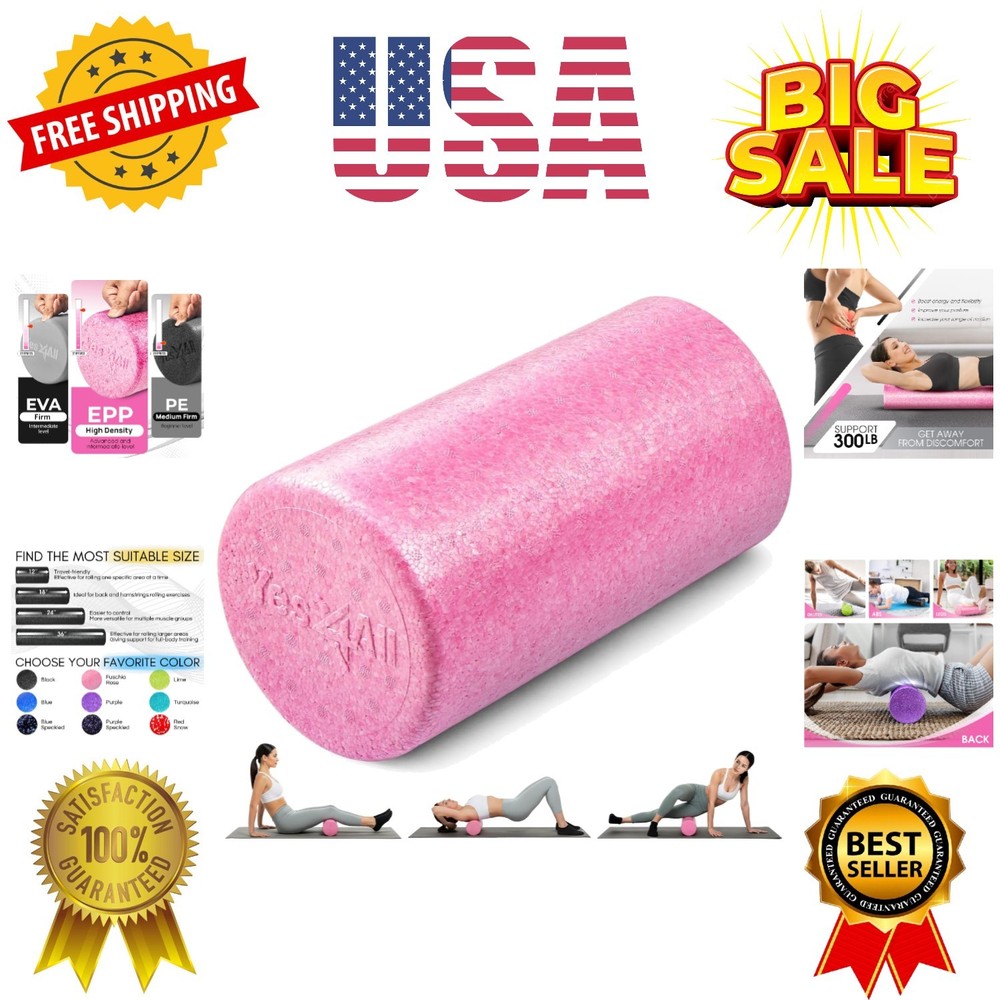 High-Density EPP Round Back Roller Foam, Exercise Foam Roller for Yoga, Pilat...