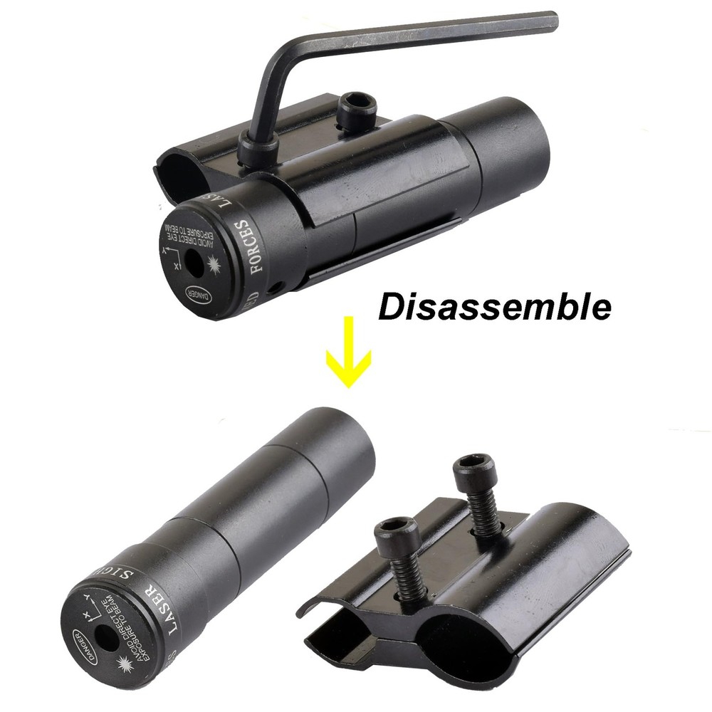 Mini Red Dot Laser Sight Scope with Barrel Clamp Mount for Rifle