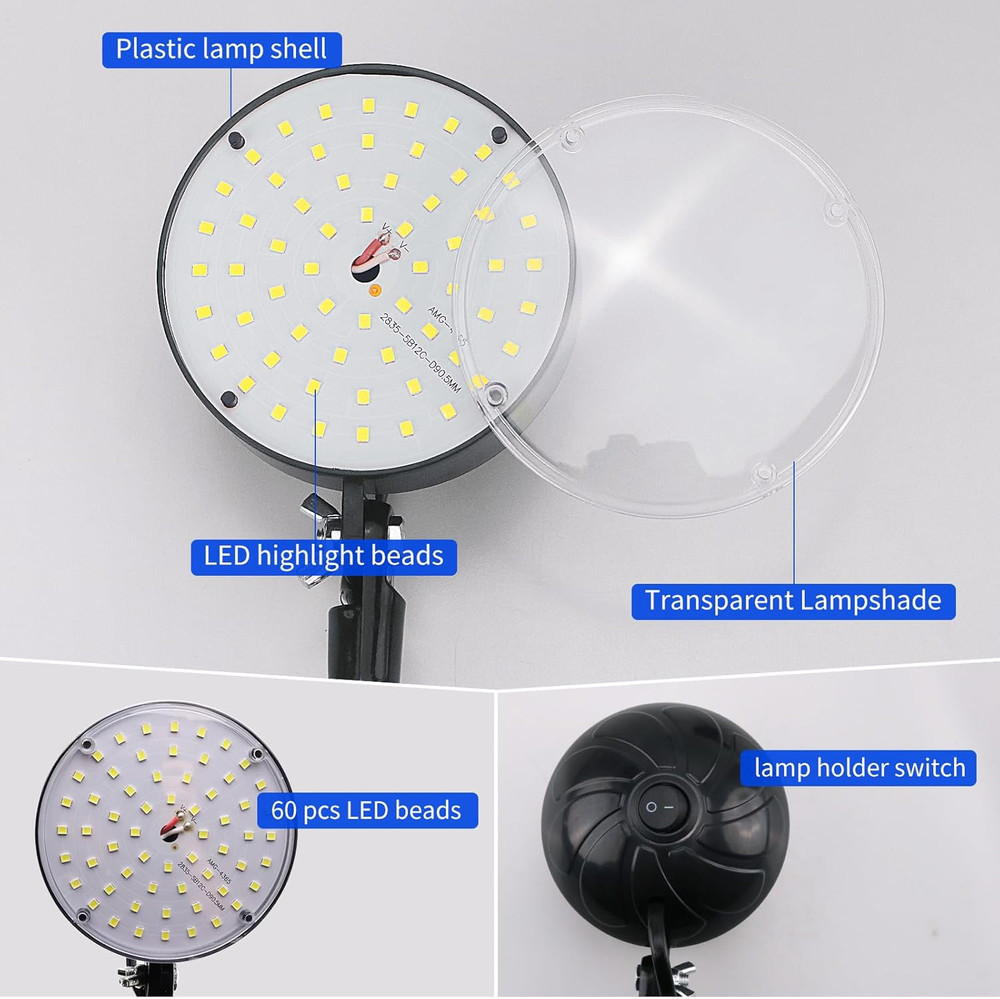 WangJiaTai Magnetic Work Light, LED Machine Light, Work Light with Flexible ...