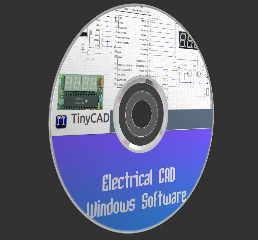 Electrical CAD Drawing Circuit Diagrams Maker TinyCAD PC Software DVD