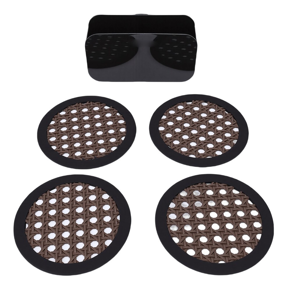 1-4PCS Elegant Silicone Coasters Set Heatproof Table Mat For Dining Room Kitchen