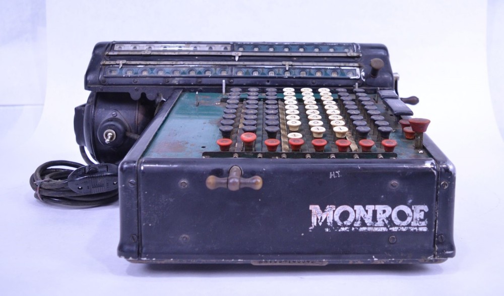 Antique Monroe Manual Step Drum High-Speed Calculating Machine