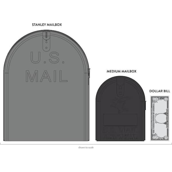 JUMBO POST MOUNT MAILBOX Galvanized Steel Extra Large Rural Mail Box