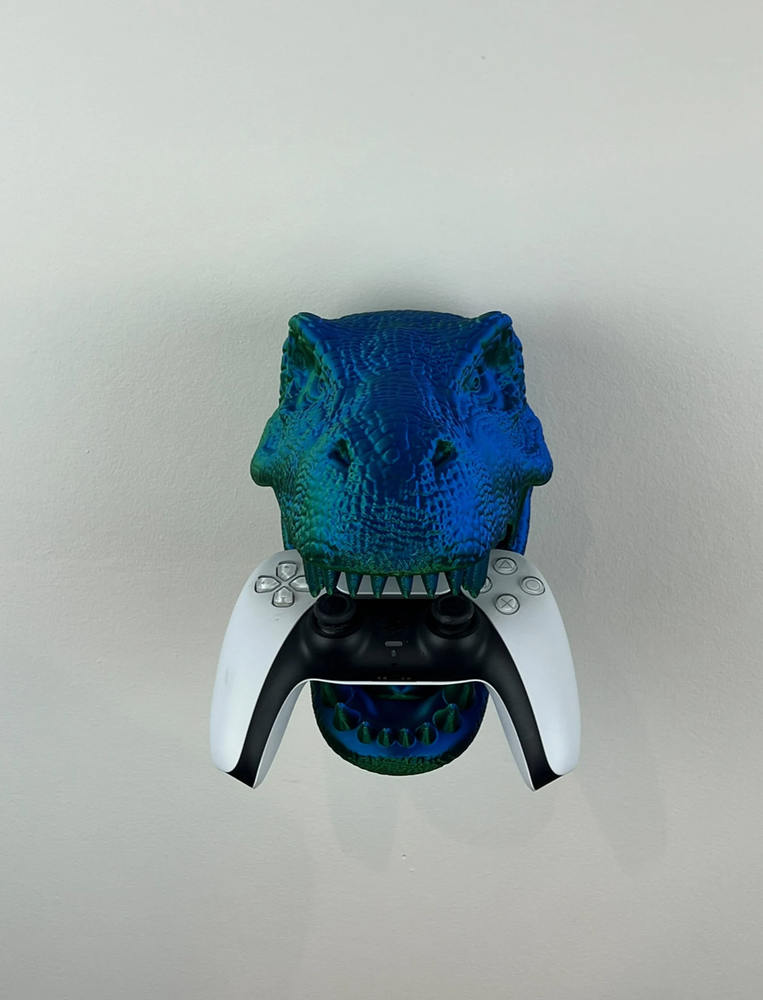 T-Rex Headphone, Controller Wall Holder - Unique Decor Piece