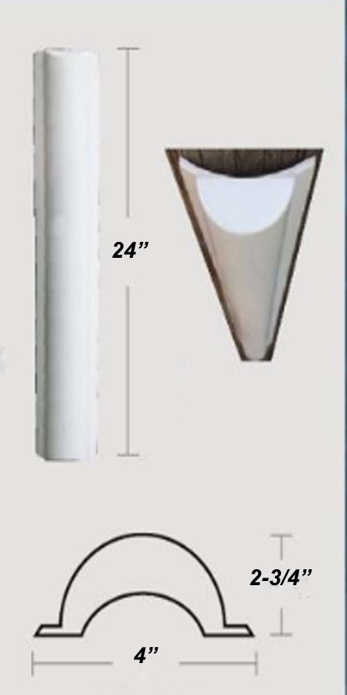 PVC (Soft) Boat Dock Cushions / 24” Piling Bumper