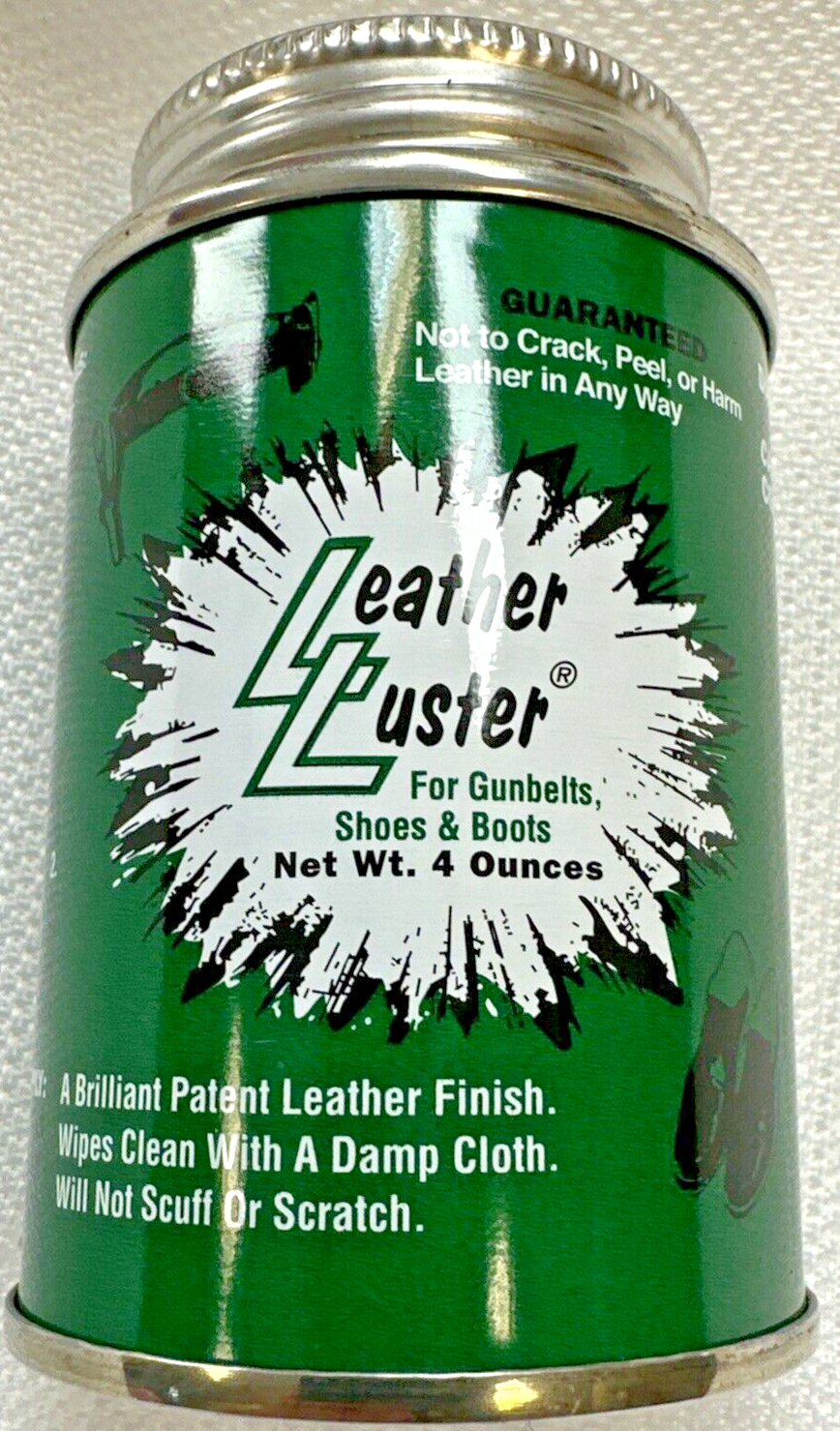 Leather Luster Black Military Polish High Gloss 4 oz for Boots Shoes Belts More