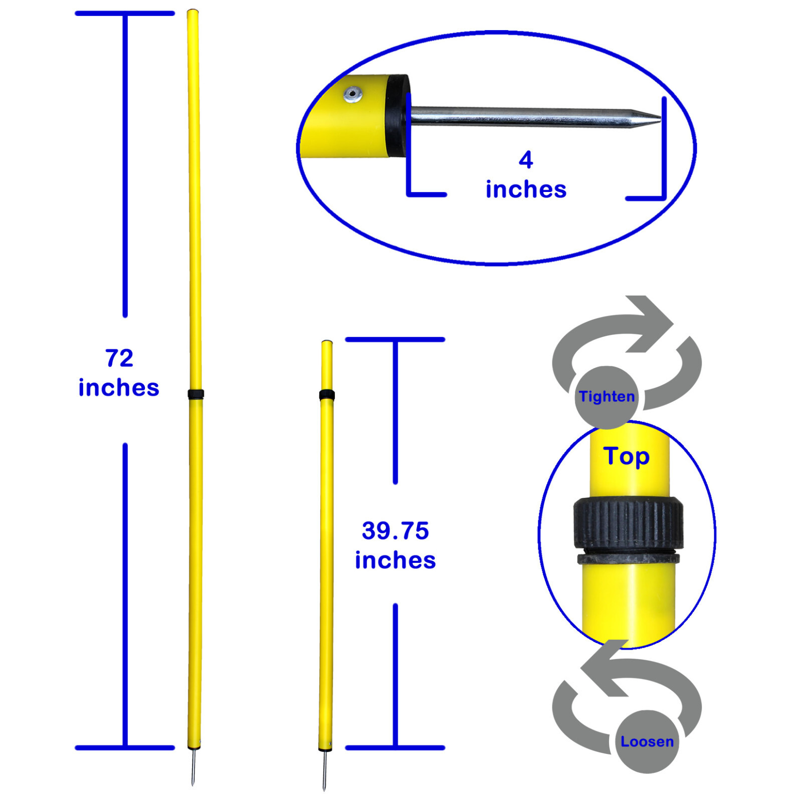 Agility Telescopic Poles Portable Training Obstacle Football Soccer Coach Set 8