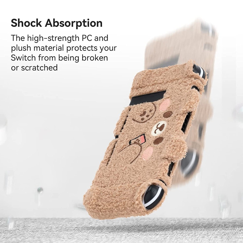 GeekShare Protective Case for Nintendo Switch New Cute Bear Plush Hard Shell NS
