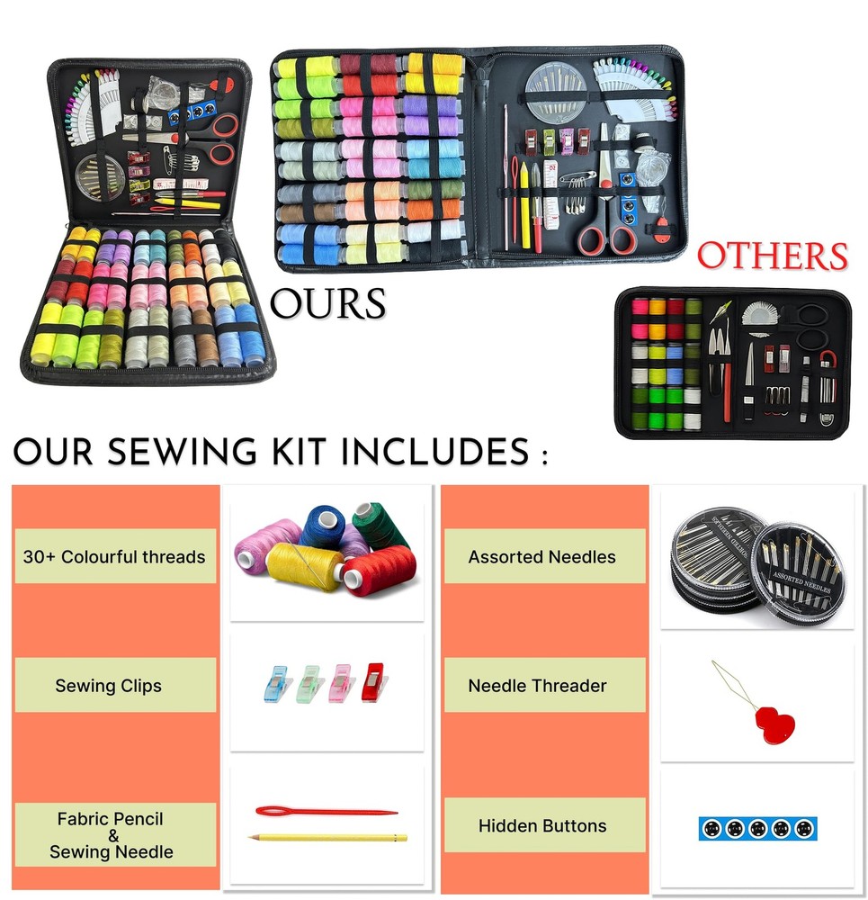 Gemsy Sewing Kit Box | Tailoring Tools Combo with Accessories, Scissors,...