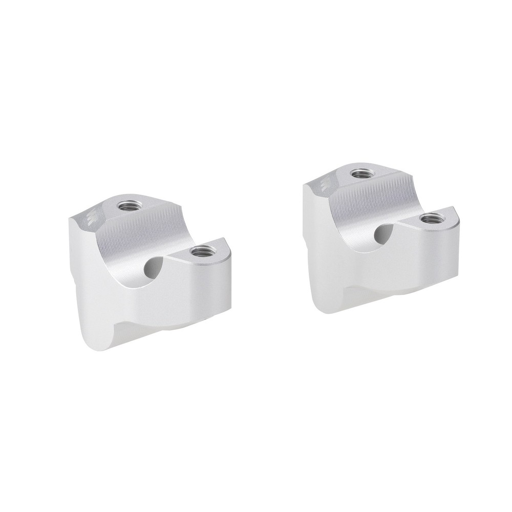 Handlebar riser 30 mm with offset 19 mm silver for KTM models with ABE