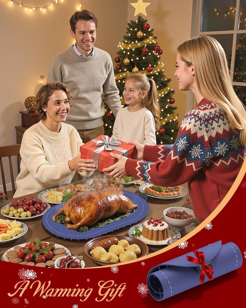Food Warming Mat for Table & Buffet, Fast Heating Serving Tray Adjustable