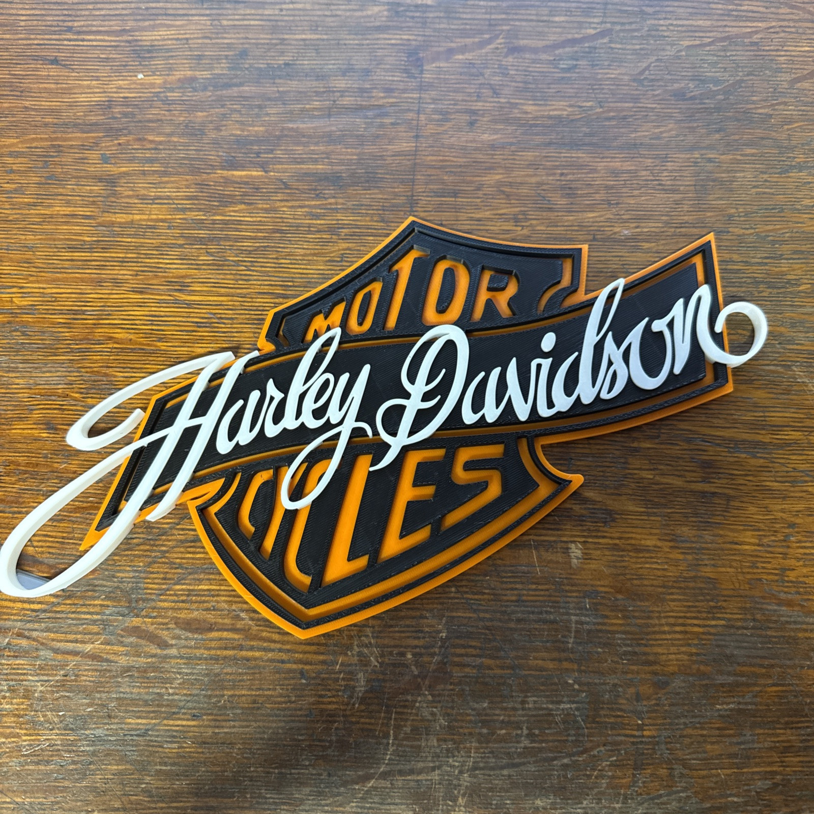 3D Printed Harley Davidson Sign Bar & Shield Wall Art