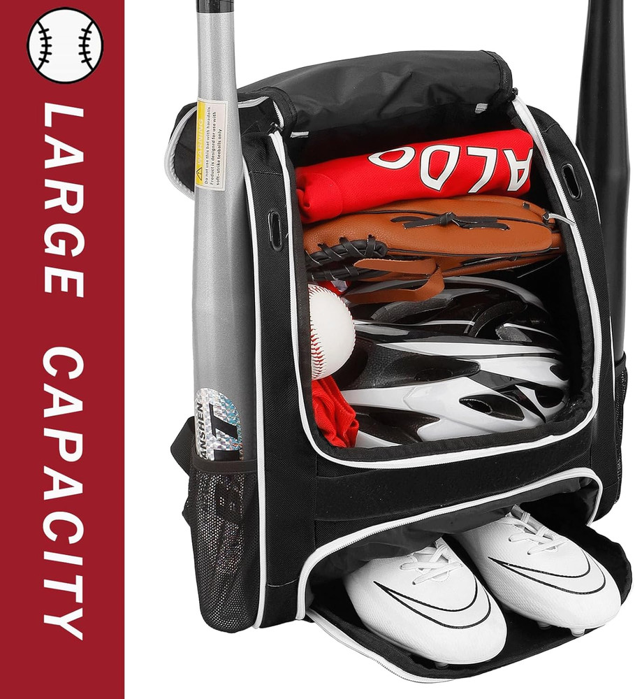 Baseball Bag-Baseball Backpack Holder for Baseball, Large Main Compartment,Softb