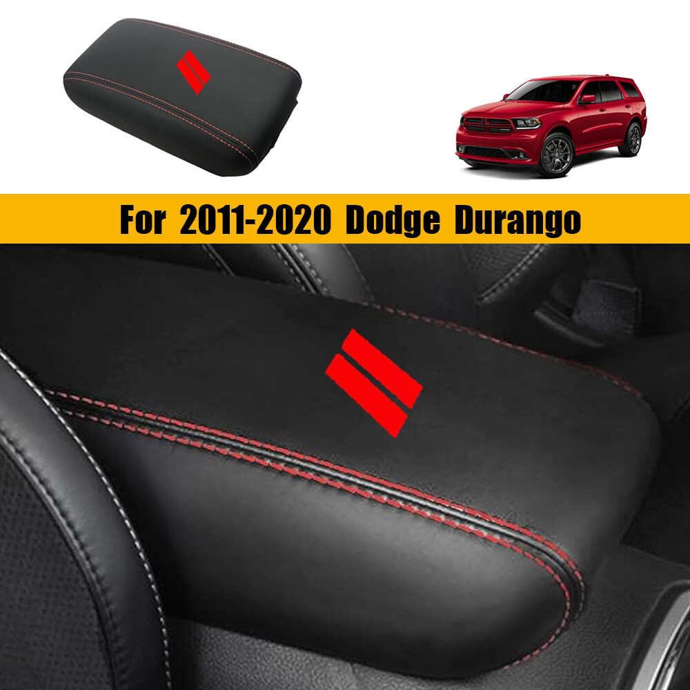 For 2011-2020 Dodge Durango Car Center Console Armrest Cover Protector Red Trim