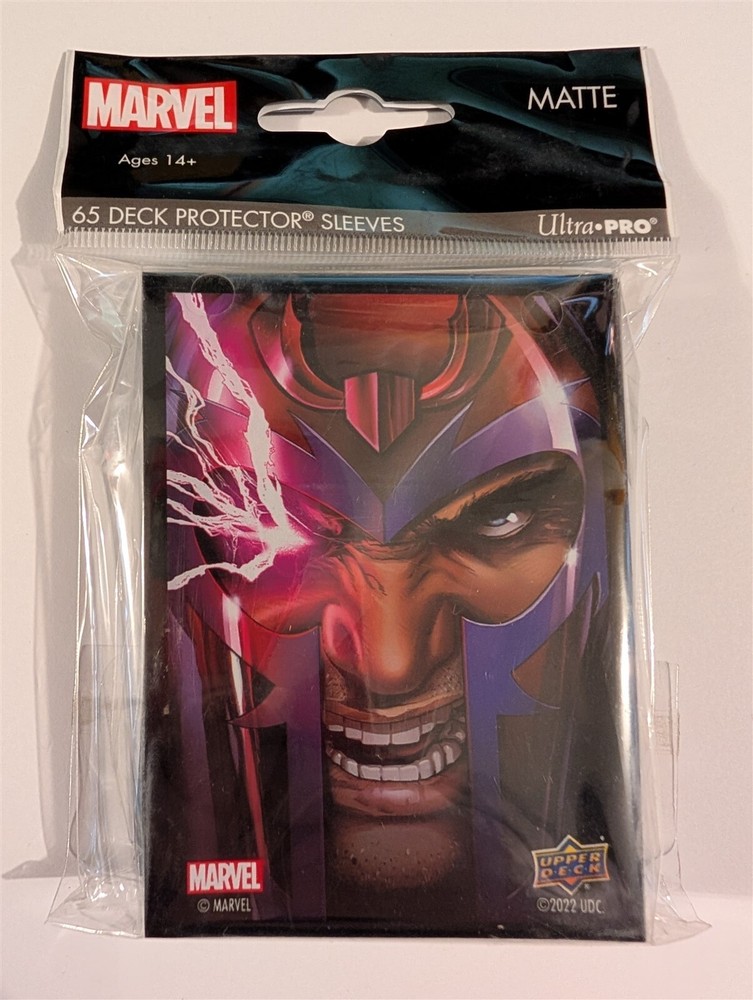65 Matte Deck Protector Sleeves, Ultra PRO, Marvel, Magneto