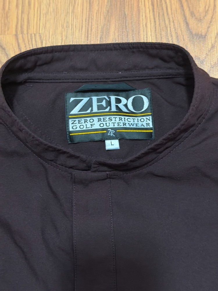 Zero Restriction Pullover Mens Large Golf Windbreaker Mock Neck Lightweight