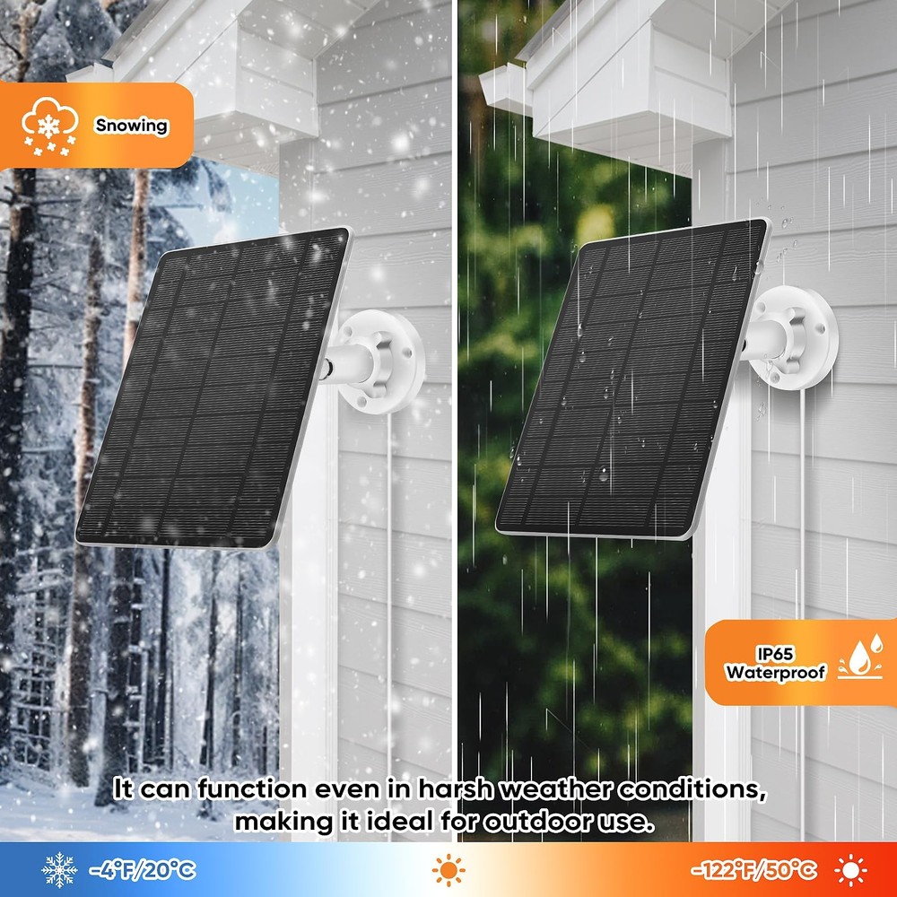 Solar Panel Security Camera Compatitable with Ring Solar Spotlight Cam/Pro/Pl...