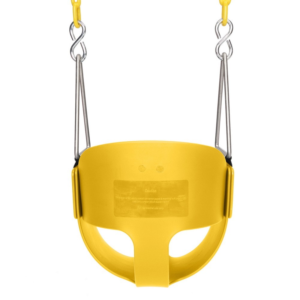 Toddler Bucket Swing, High Back Full Kids Bucket Swings Seat Outdoor Backyard