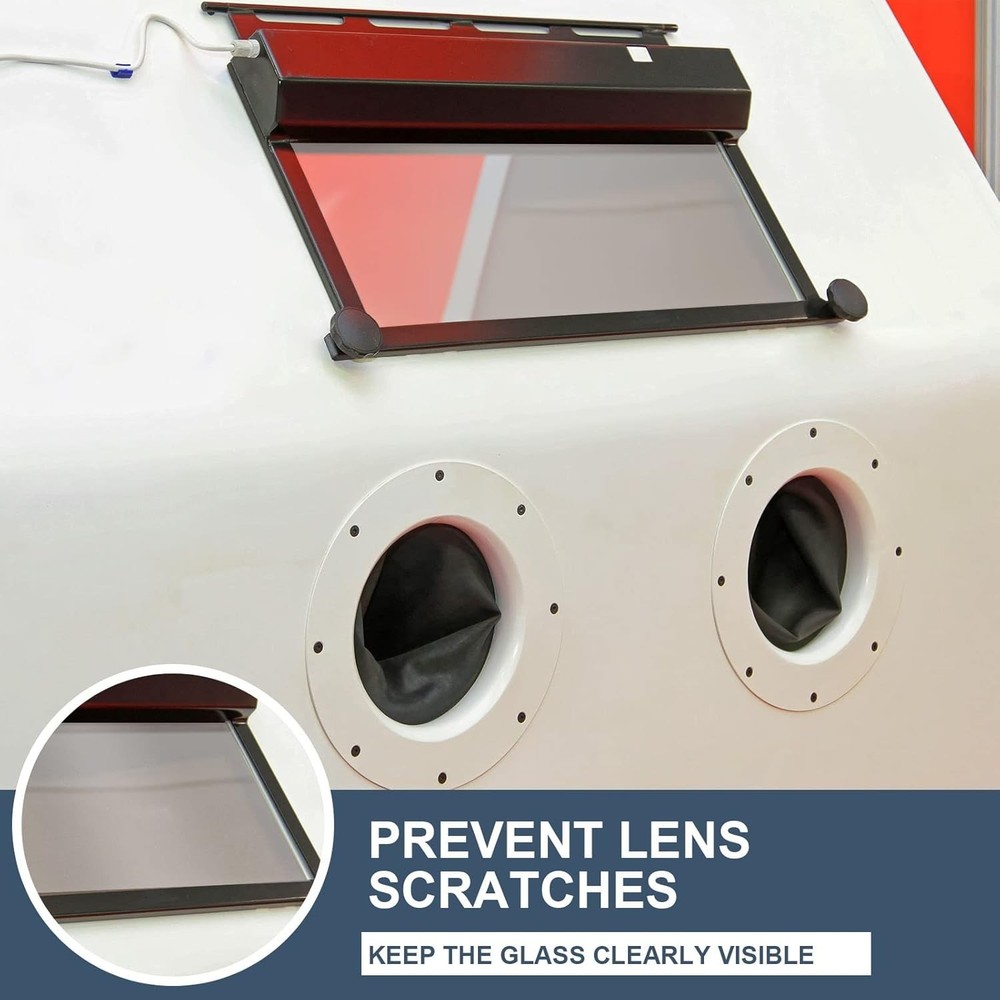 6 Pcs Sandblast Cabinet Lens Protector - Easy Adhesive Installation