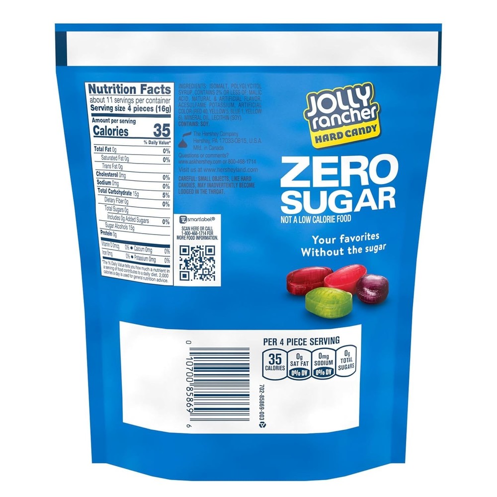 Assorted Fruit Flavored Hard Candy - Zero Sugar, 6.1oz x 6