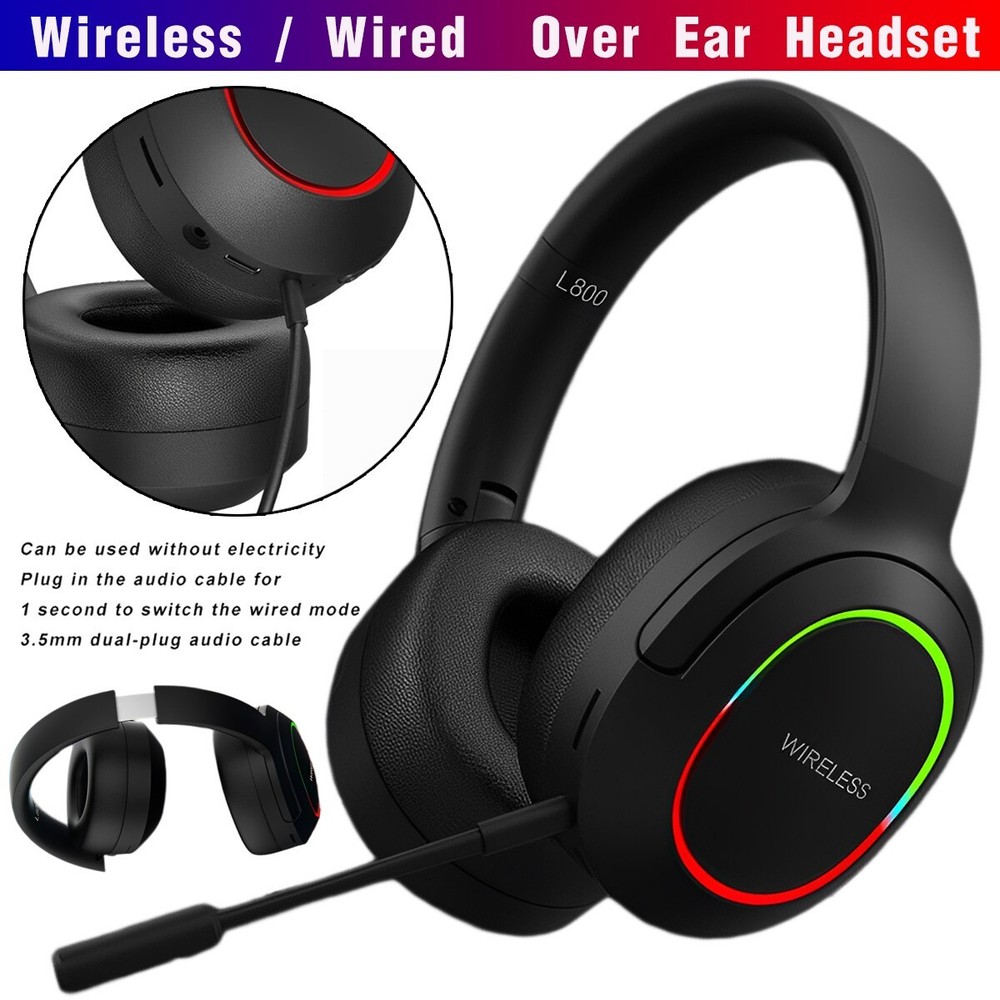 Wireless Bluetooth Headphones with Microphone Black For Galaxy Note 10 / 10 Plus
