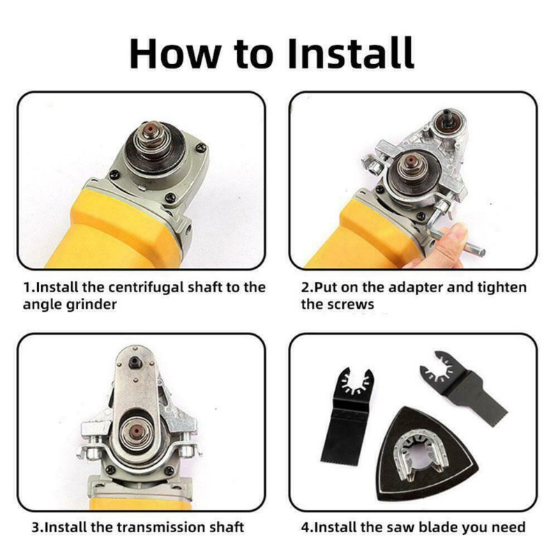 Multifunction Angle Grinder Converter Oscillating Tool 2Q6W Adapter Kit 2026