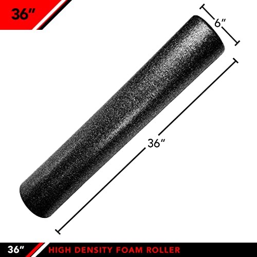High Density Foam Roller – EPP Deep Tissue Massage Roller 36-Inch Black (New)