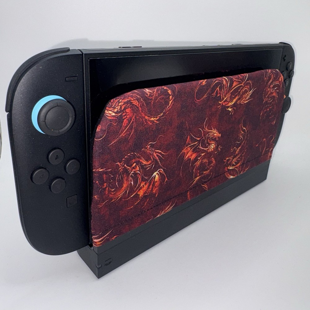 Nintendo Switch 2 Dock Cover Dragons Red Art Screen Protector Dock Sock