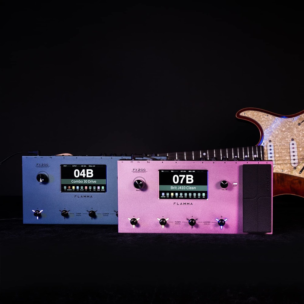 FLAMMA FX200 Multi Effects Guitar Processor | 5” LCD Touch Screen | MIDI Po