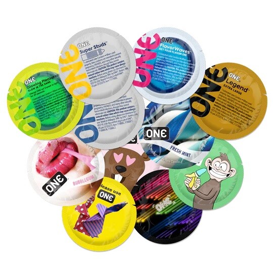ONE Condoms Bulk Wholesale + Free Sample Lubricant - Choose Style & Amount