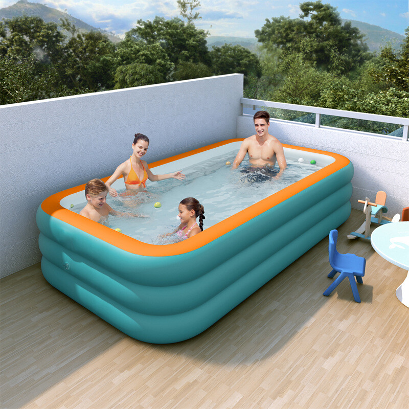 102"x63"x22" Extra Large Family Inflatable Swimming Pool for Kids Adults Pools