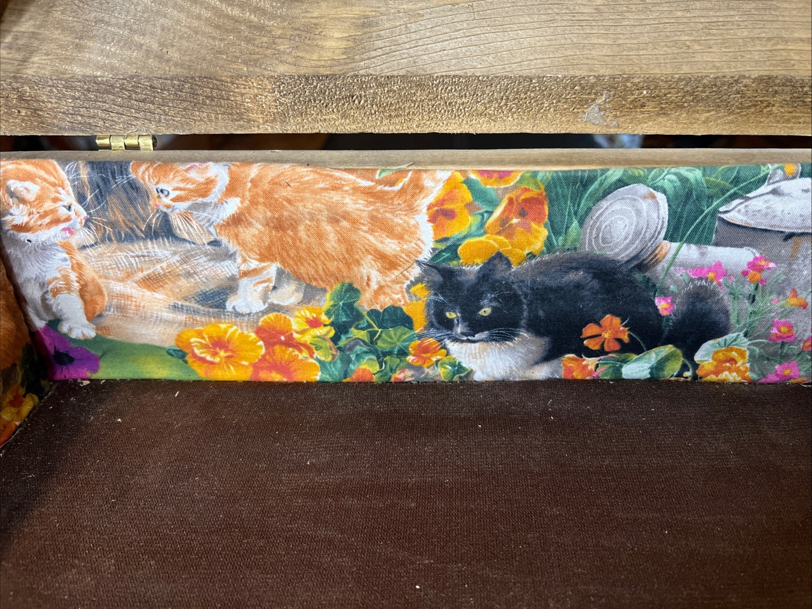 VINTAGE TOOLBOX HAND-MADE WOOD HEXAGON SHAPE LOCK BOX WITH DOUBLE LOCKS +HANDLES