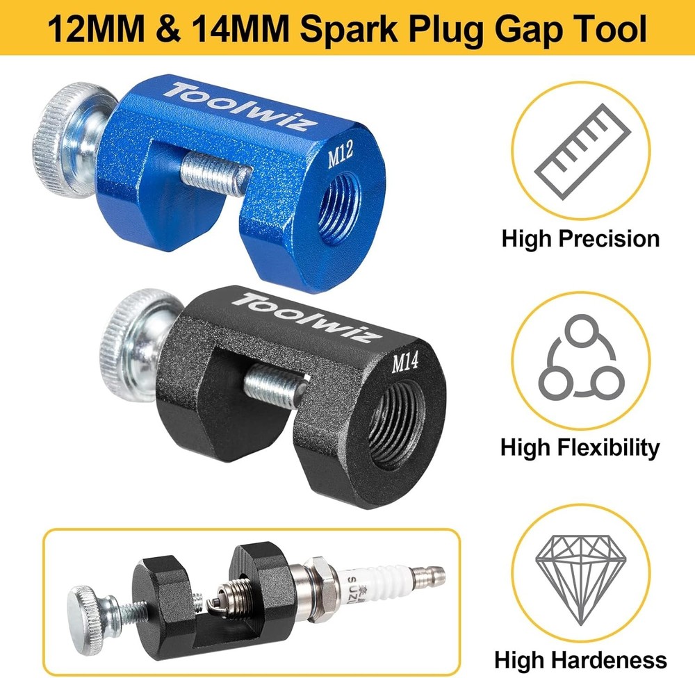 Spark Plug Gap Tool, 2Pcs Spark Plug Gapping Tool, High Precise Spark Gap Adjust